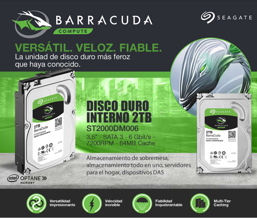 Disco Rigido  2 Tb Seagate Barracuda