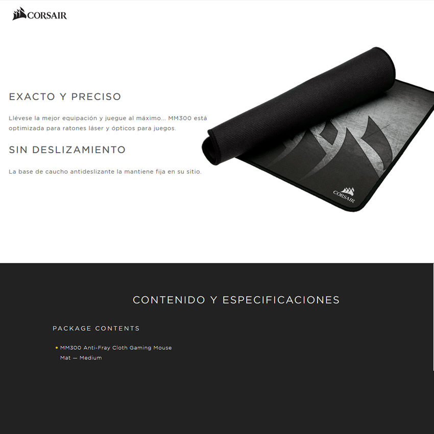 Mouse Pad Gamer Corsair Cg-Mm300 Mediano Anti-Fray (36cm X 30cm)