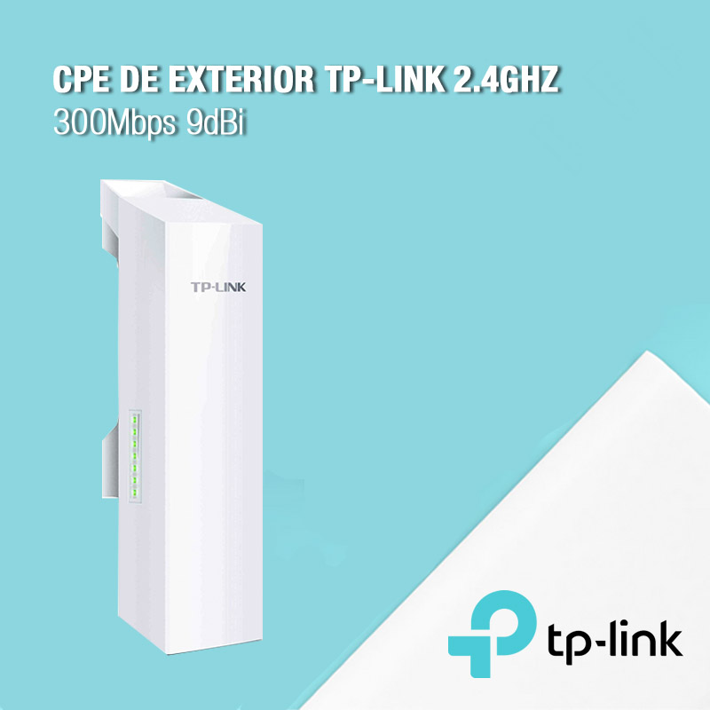 CPE De Exterior Tp-Link 2.4GHz 300Mbps 9dBi (CPE210)