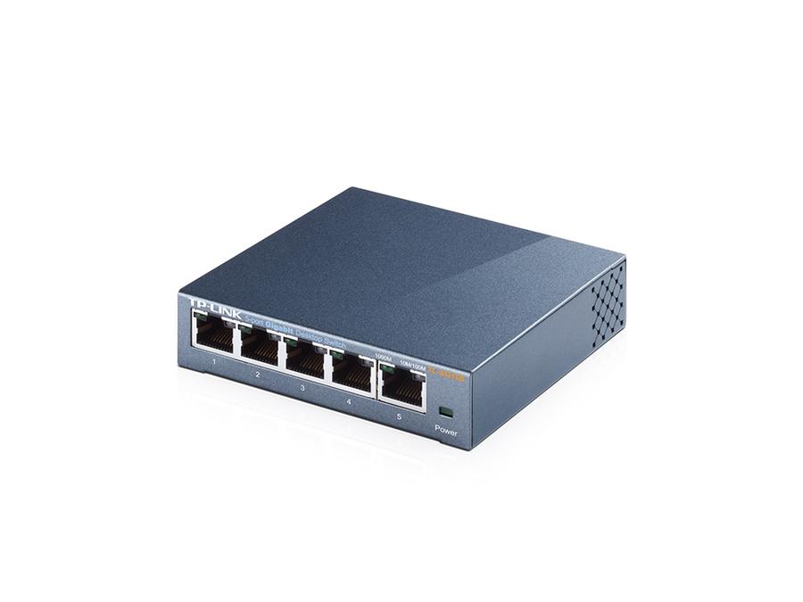 Switch  5 Ports 10/100/1000 Tp-Link (TL-SG105) Acero