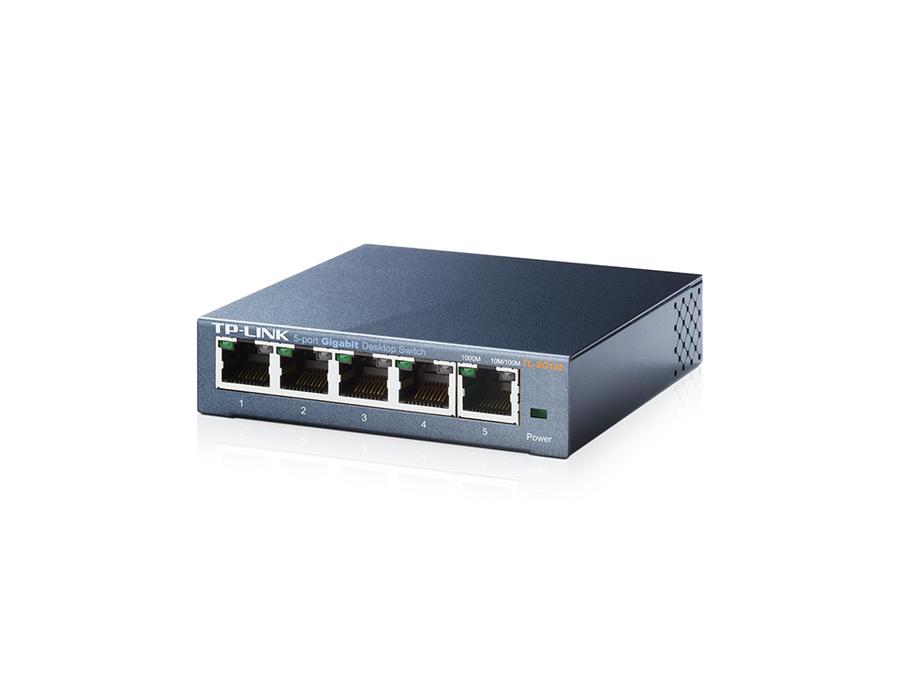 Switch  5 Ports 10/100/1000 Tp-Link (TL-SG105) Acero