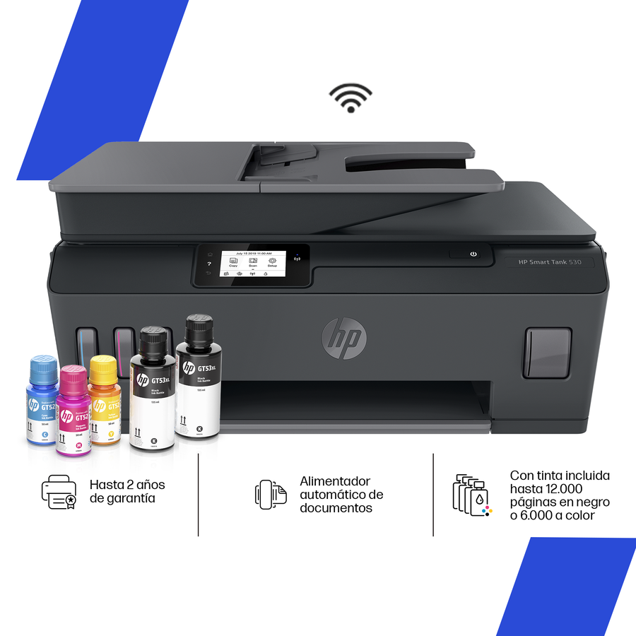 Impresora Multifuncion HP Smart Tank 530 (4SB24A) WIFI/ADF