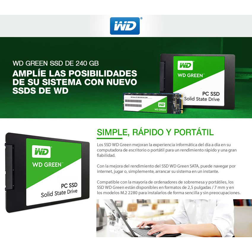 Disco Solido Ssd 240 Gb Sata Western Digital Green