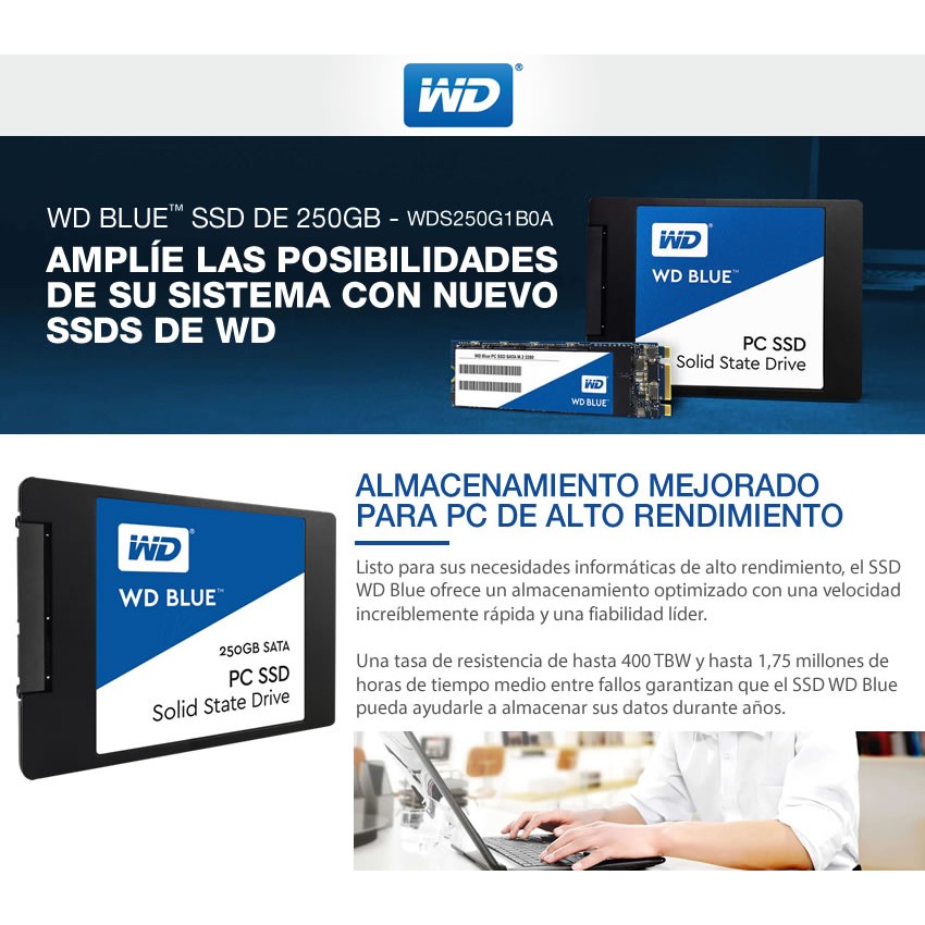 Disco Solido Ssd 250 Gb Sata Western Digital Blue
