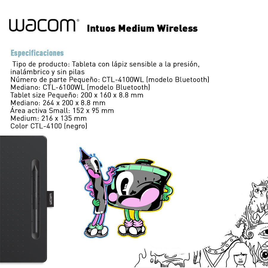 Tableta Digitalizadora Dibujo Wacom Intuos Tablet Ctl4100 