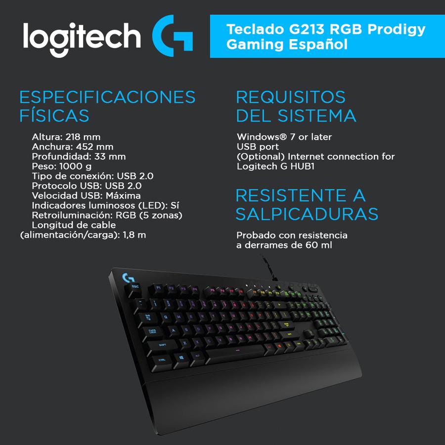 Logitech g213 prodigy discount especificaciones