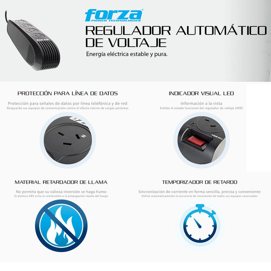 Estabilizador Forza 900va/450w (FVR-902A)
