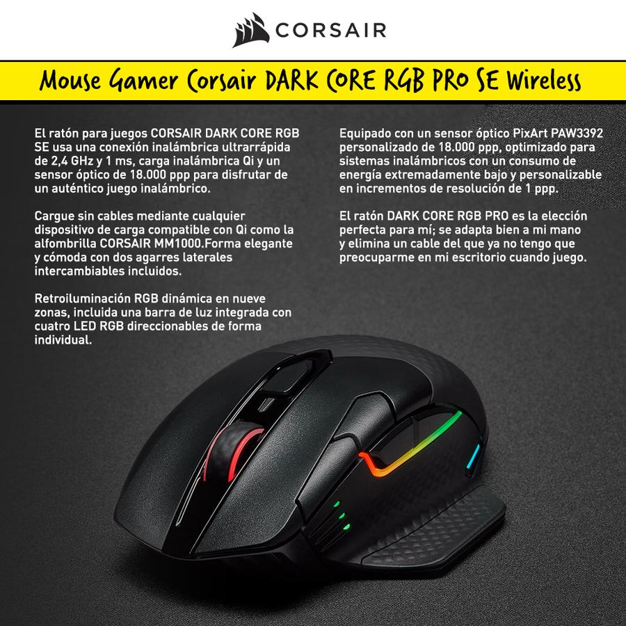 Mouse Gamer Corsair DARK CORE RGB PRO SE Wireless