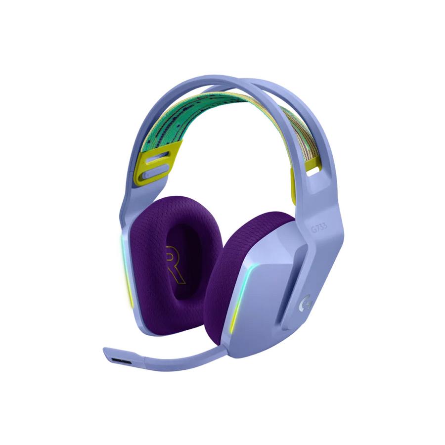Auricular Con Microfono Gamer Logitech G733 Lila RGB Gaming