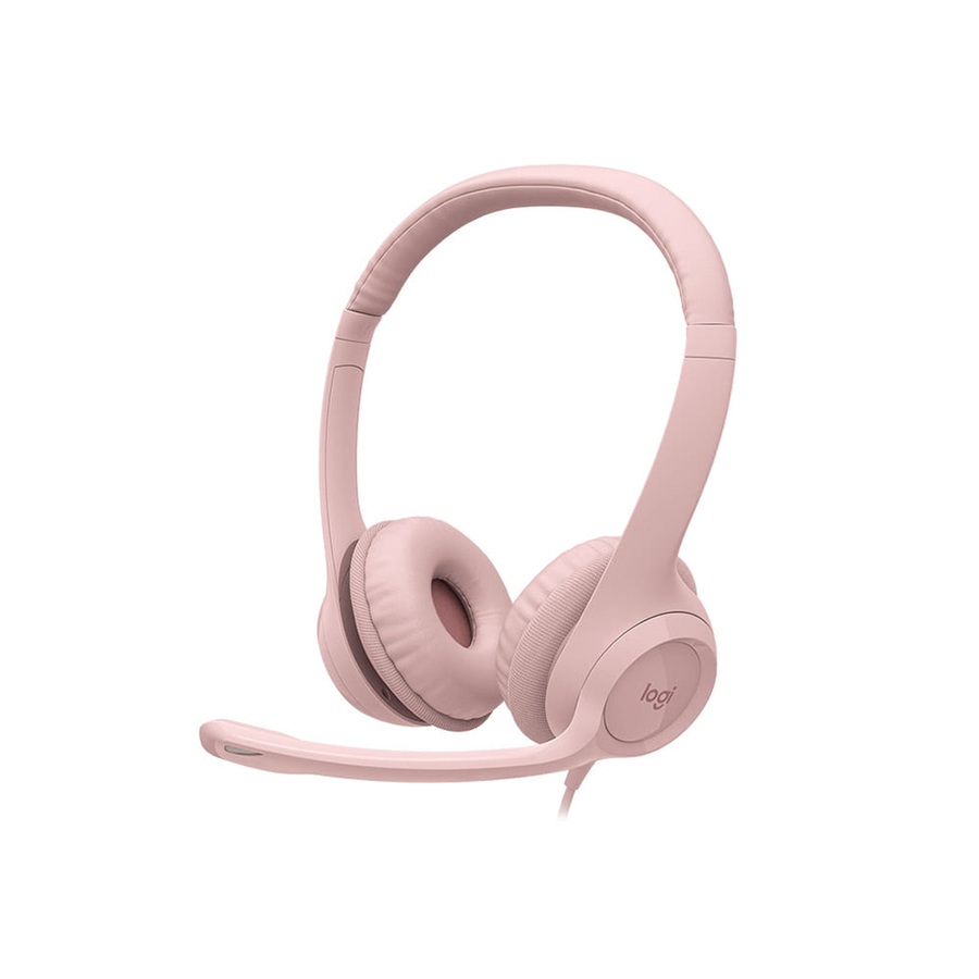 Auricular Logitech H390 USB Con Microfono Rosa
