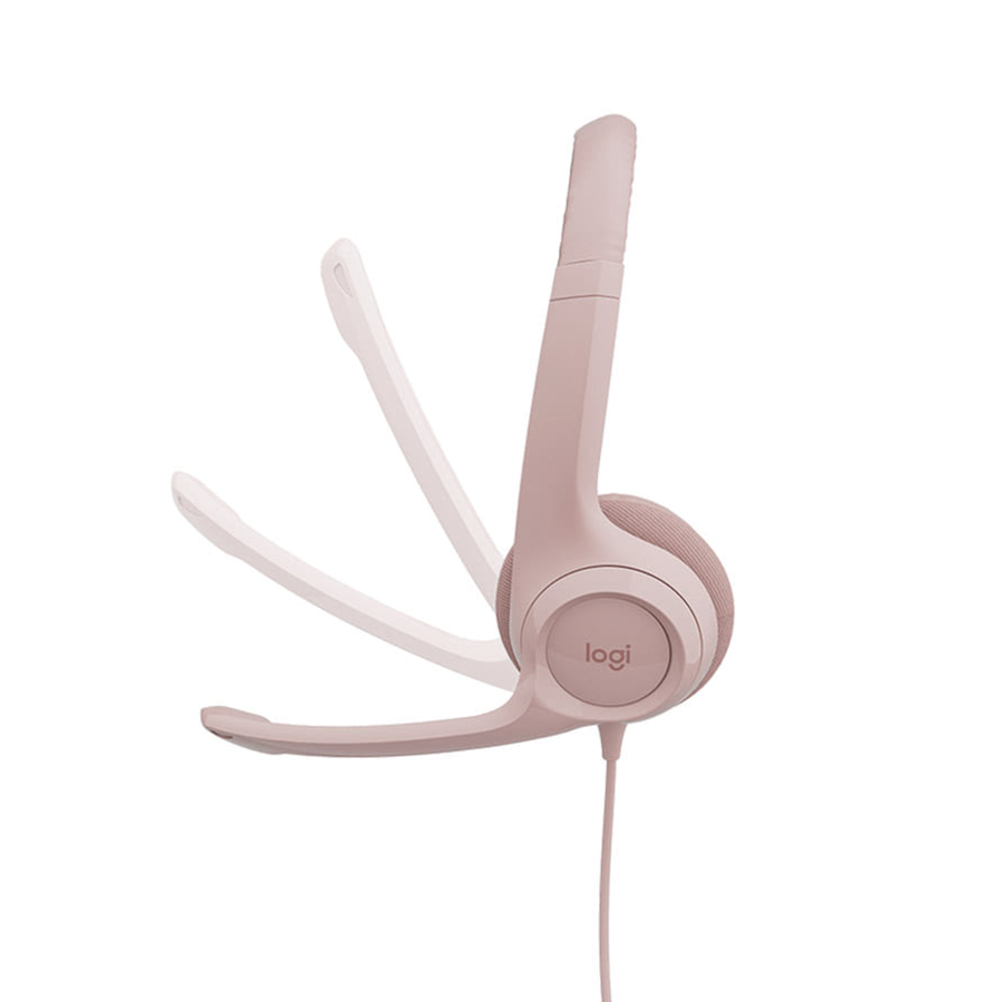 Auricular Logitech H390 USB Con Microfono Rosa