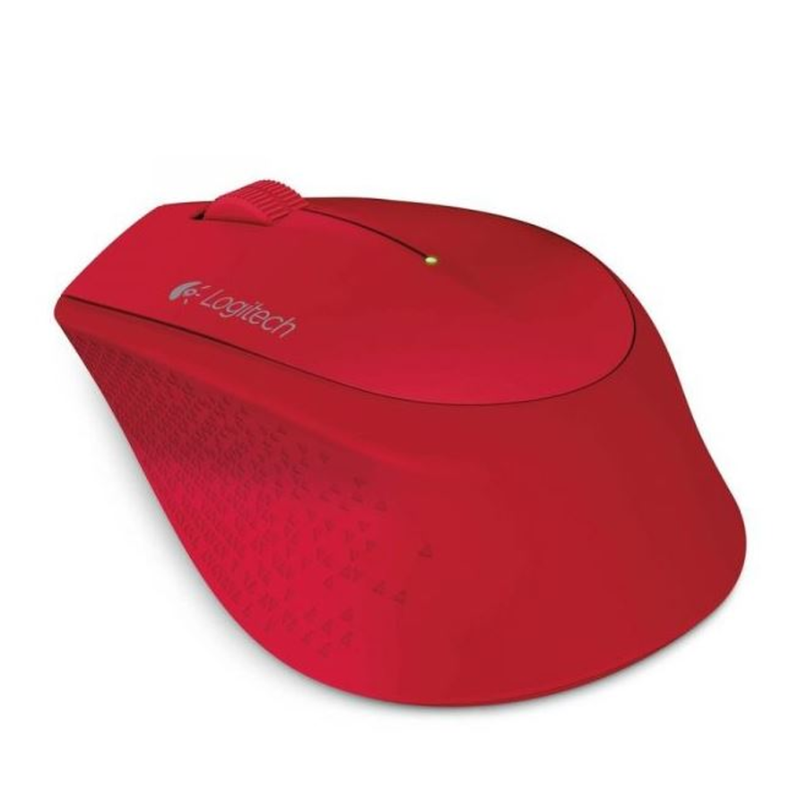 Mouse Inalámbrico Cómodo Diseño Curvo - Logitech M280, Rojo