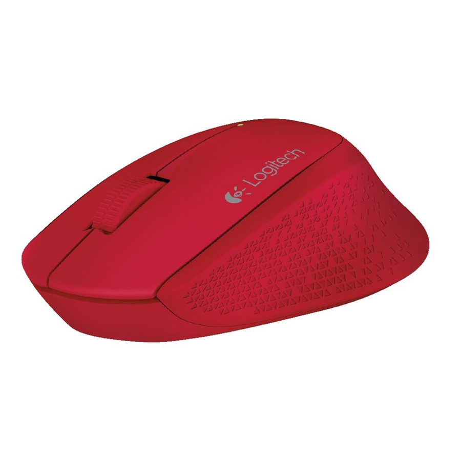 Mouse Inalámbrico Cómodo Diseño Curvo - Logitech M280, Rojo