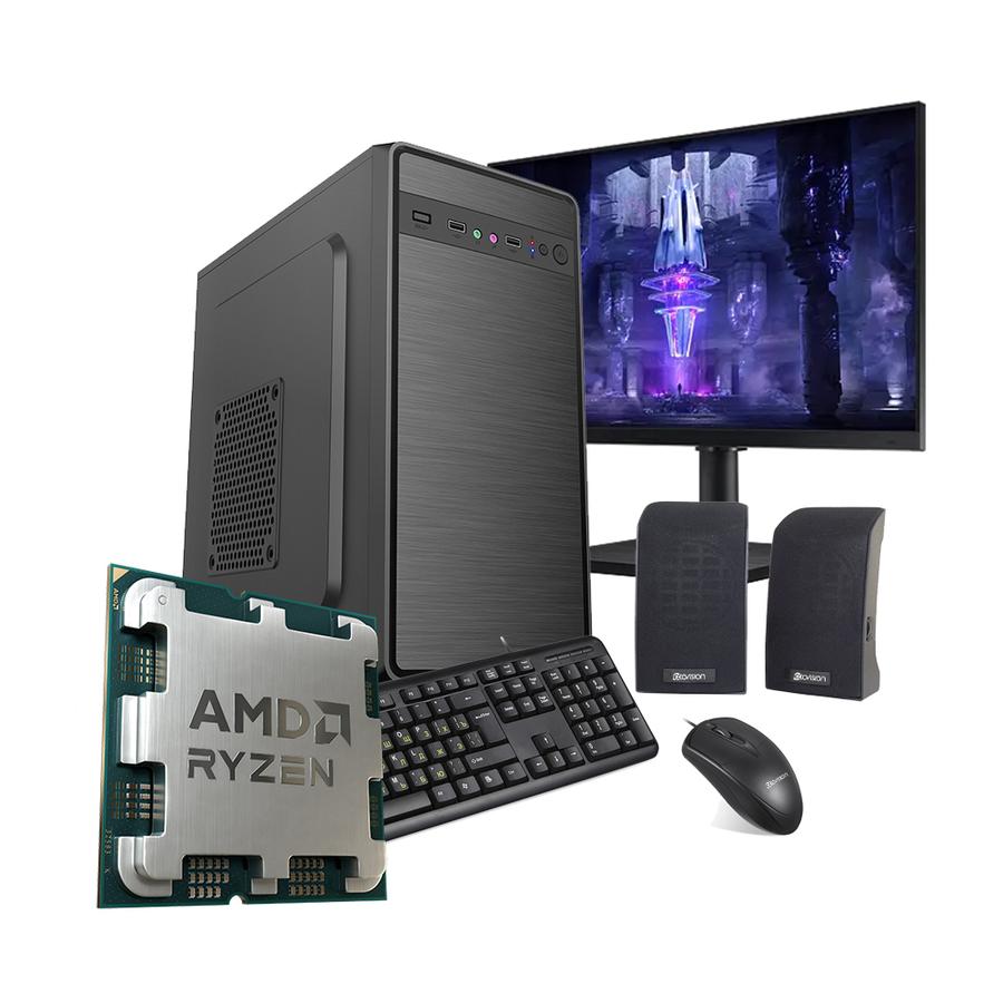 Pc Ecovision Amd Ryzen 5 8600G + 16Gb + 1Tb + Monitor 19