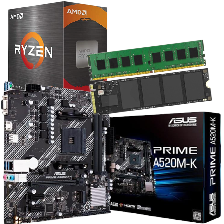 Combo Ecovision Amd Ryzen 5 5600G + 8Gb + 1Tb