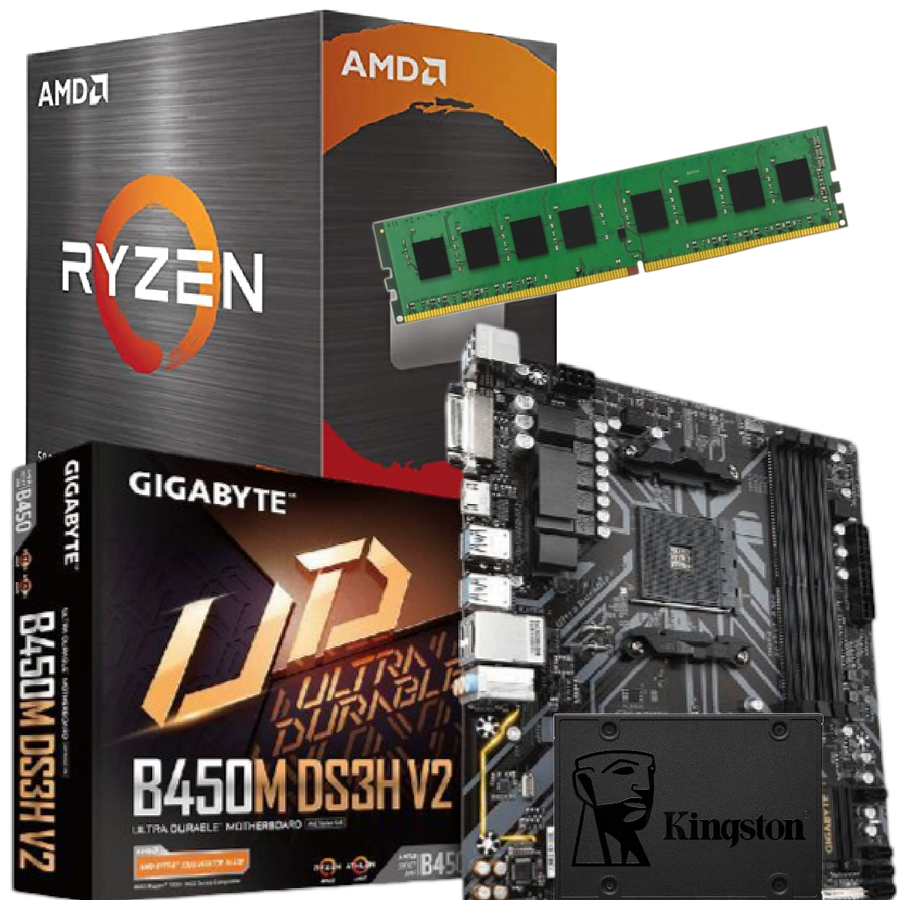 Combo Ecovision Amd Ryzen 5600G + 8Gb + 240Gb