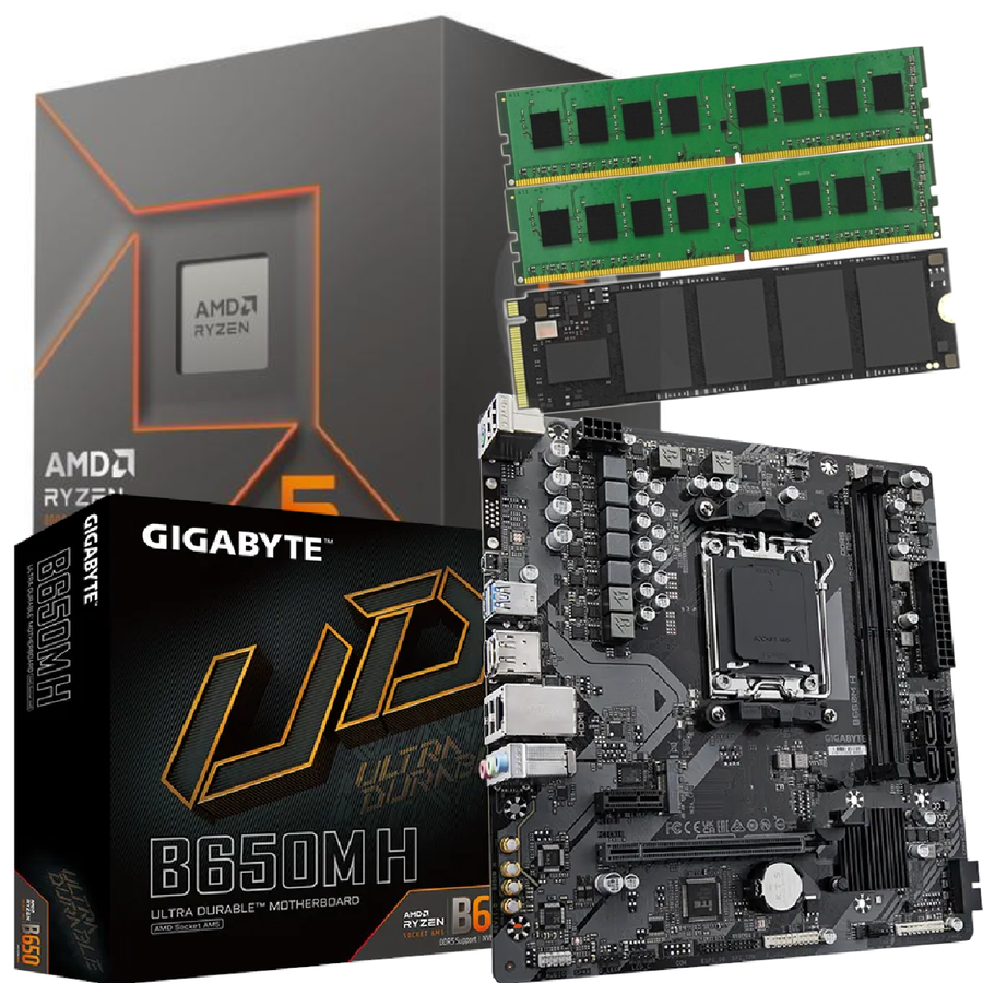 Combo Ecovision Amd  Ryzen 5 8600G + 16Gb + 512Gb