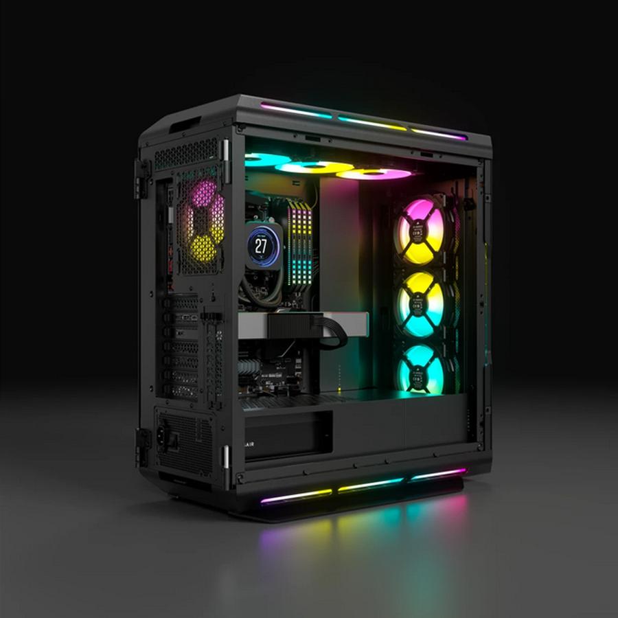 Gabinete Corsair ICUE 5000T RGB Con Vidrio Templado Semitorre Negro