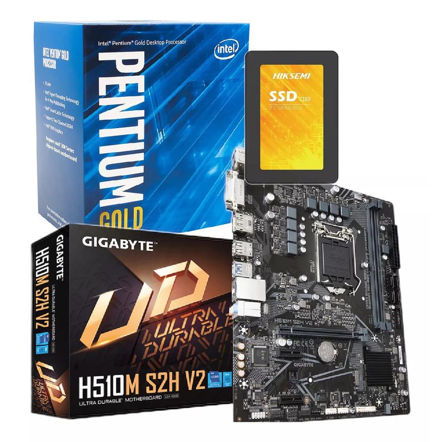 Combo Ecovision Intel Pentium G6400 + Mother + 480Gb