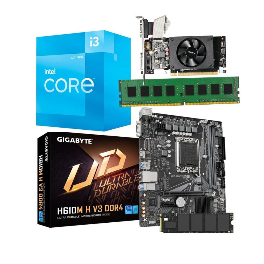 Combo Ecovision Intel I3 12100F + RTX3050 + 8Gb + 240Gb