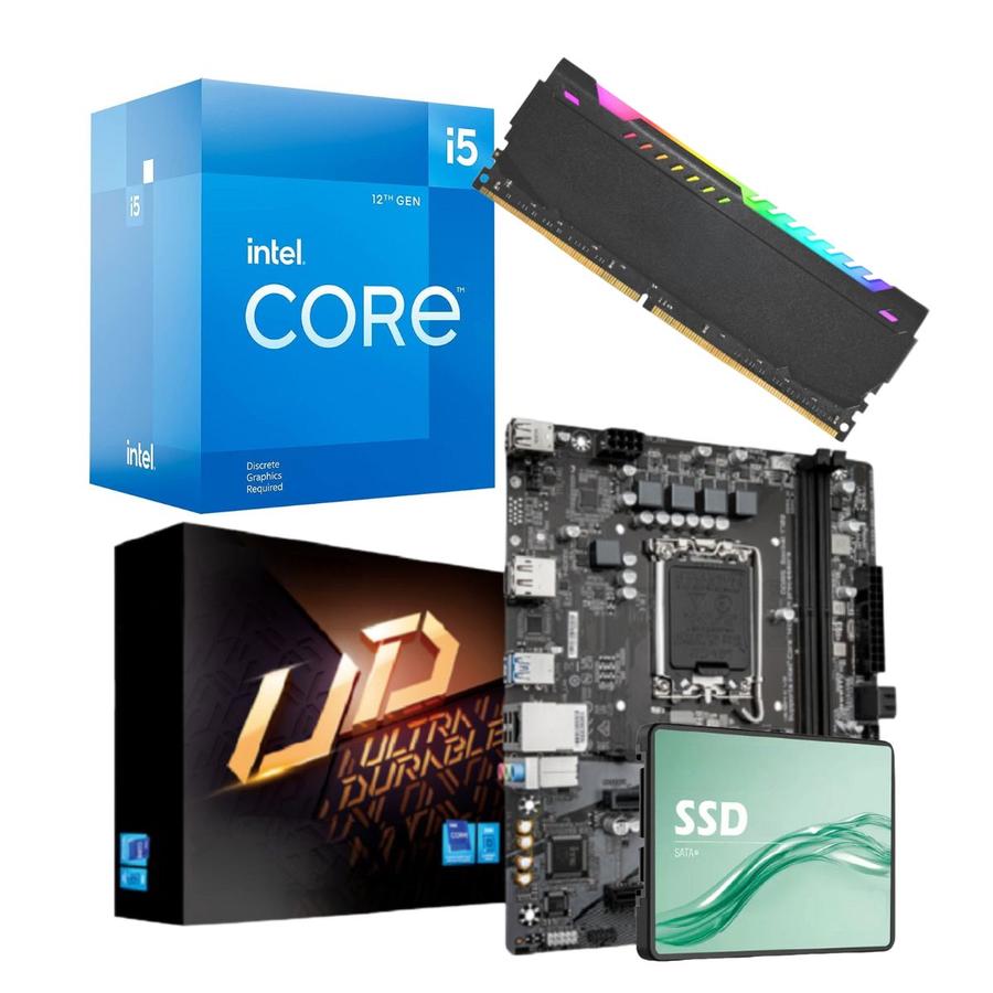 Combo Ecovision Intel I5 12400F + 16Gb + 480Gb
