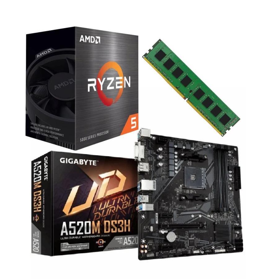 Combo Ecovision Amd Ryzen 5 5500 + Mother + 8Gb