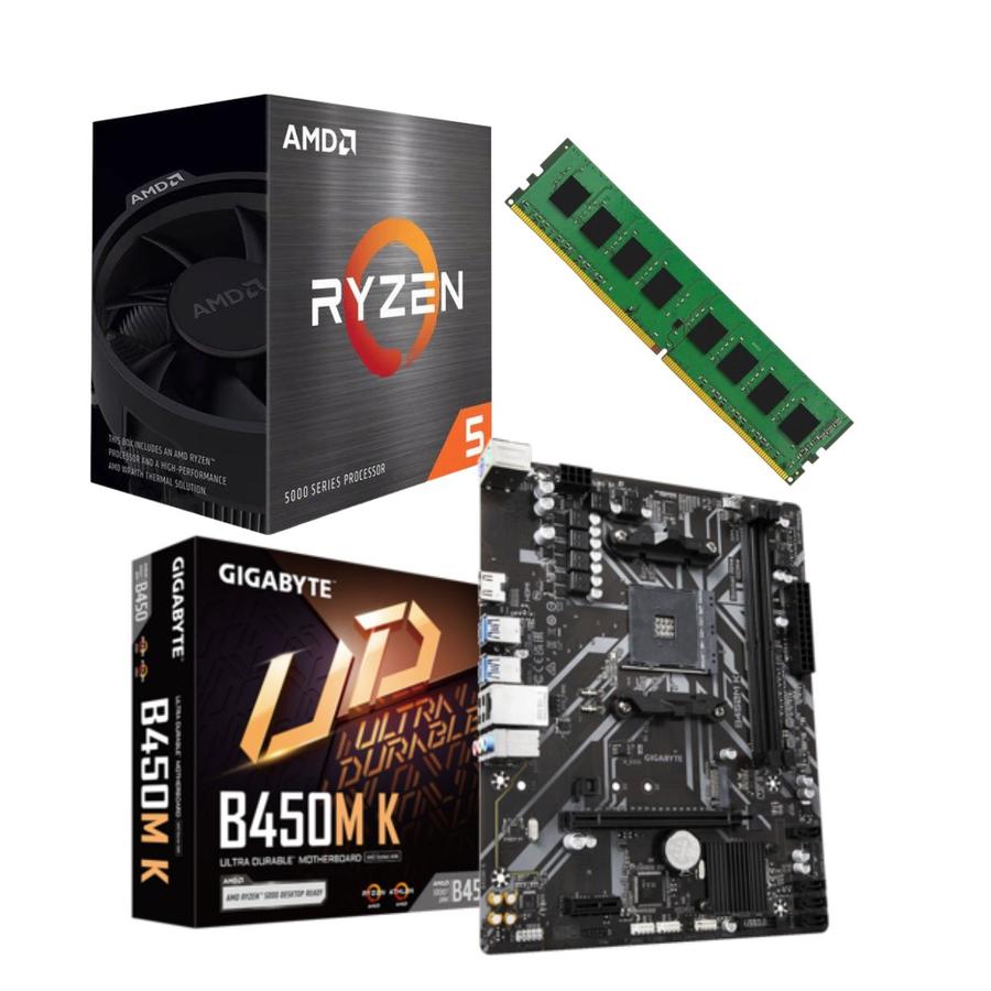 Combo Ecovision AMD Ryzen 5 5500 + Mother + 16Gb