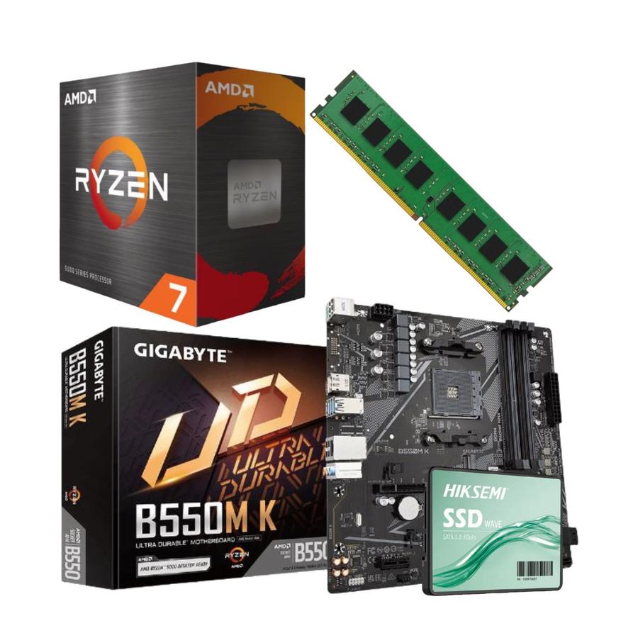 Combo Ecovision Amd Ryzen 7 5800XT + Mother + 16Gb + 240Gb