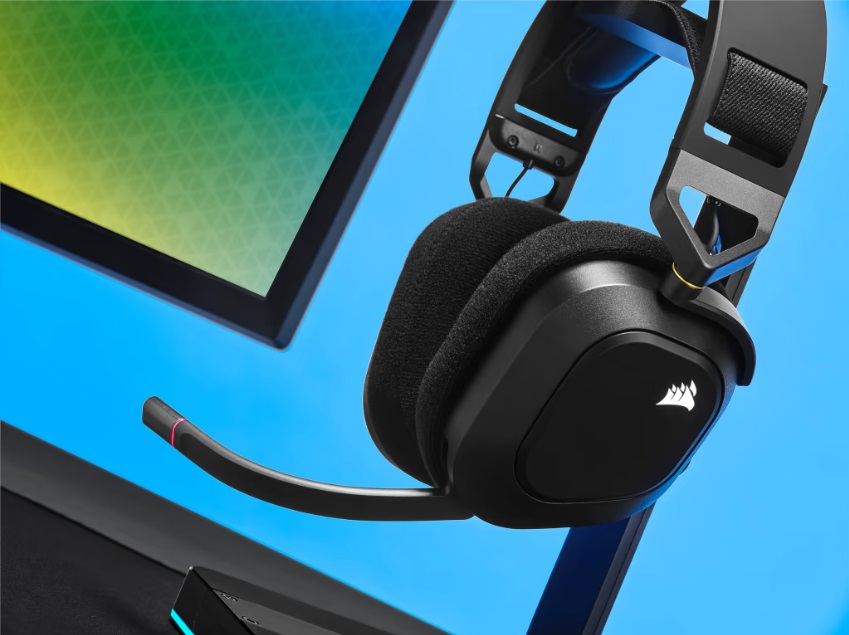 Auricular Corsair Gaming HS80 WIRELESS Carbon RGB