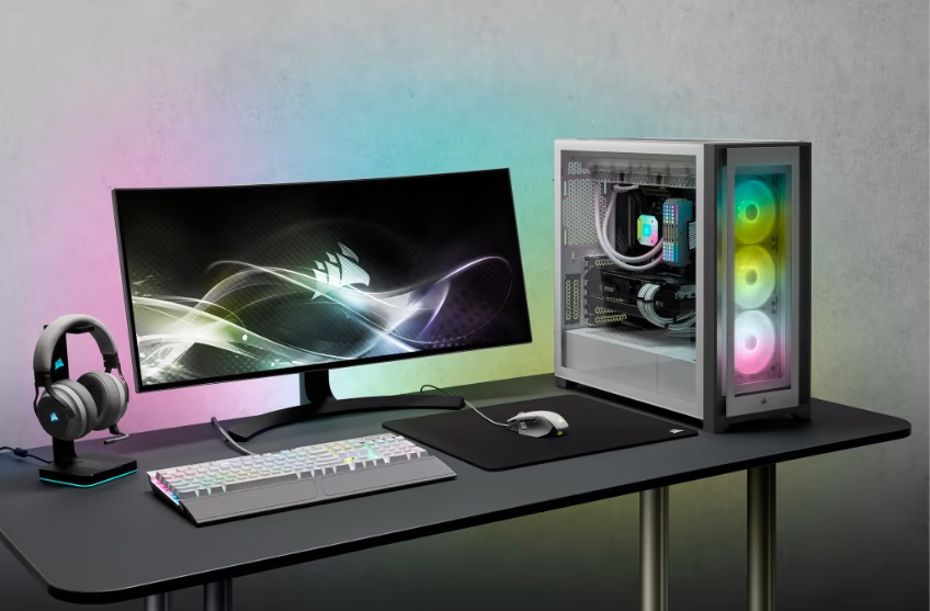 Gabinete Corsair ICUE 5000X RGB Con Vidrio Templado Semitorre Blanco