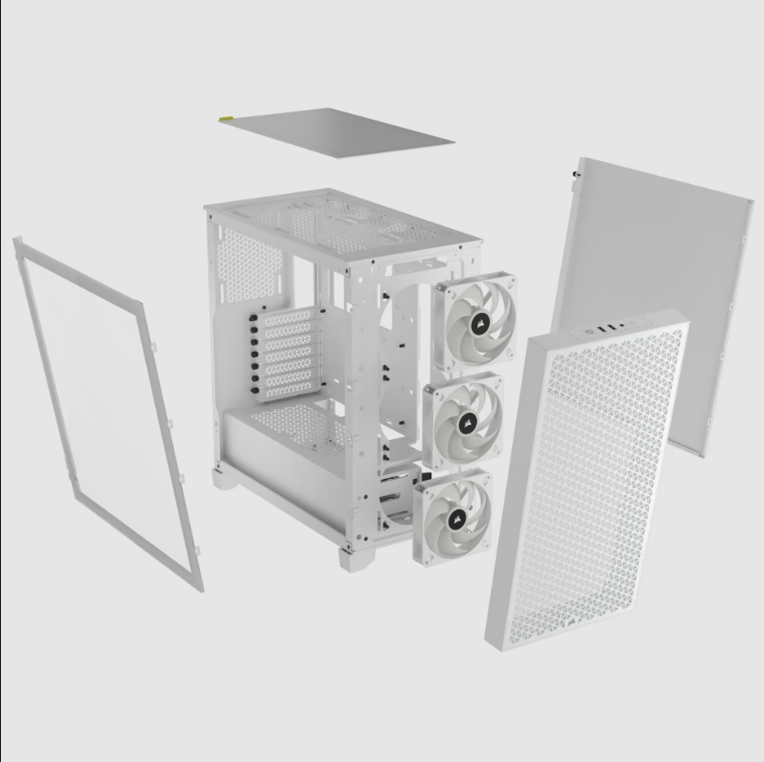 Gabinete Corsair 3000D RGB AIRFLOW Blanco
