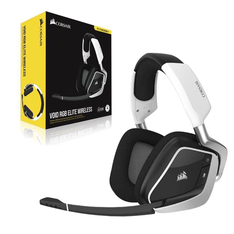 Auricular Corsair Gaming Void ELITE RGB Wireless Dolby 7.1 Con Microfono White