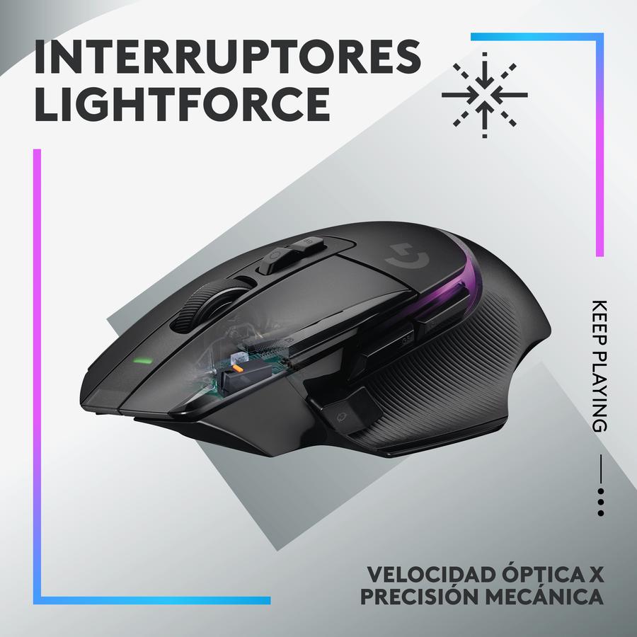 Mouse Gamer Inalámbrico Logitech G502 X PLUS Negro LIGHTSPEED RGB Para Juegos