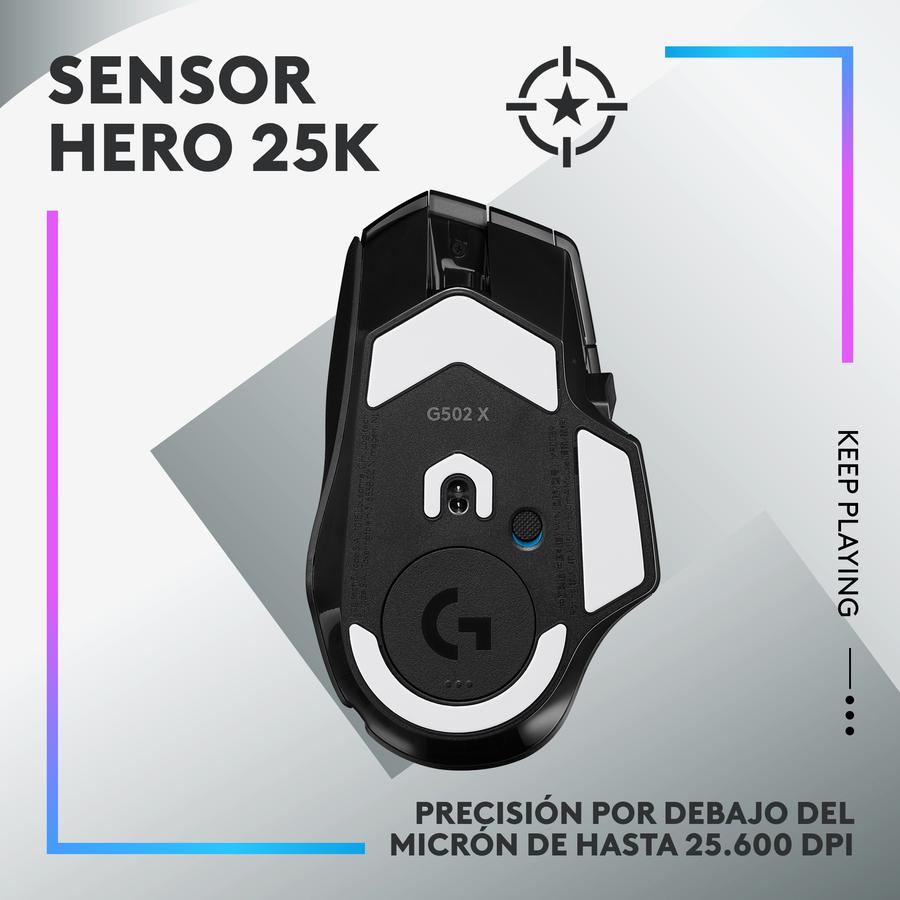 Mouse Gamer Inalámbrico Logitech G502 X PLUS Negro LIGHTSPEED RGB Para Juegos