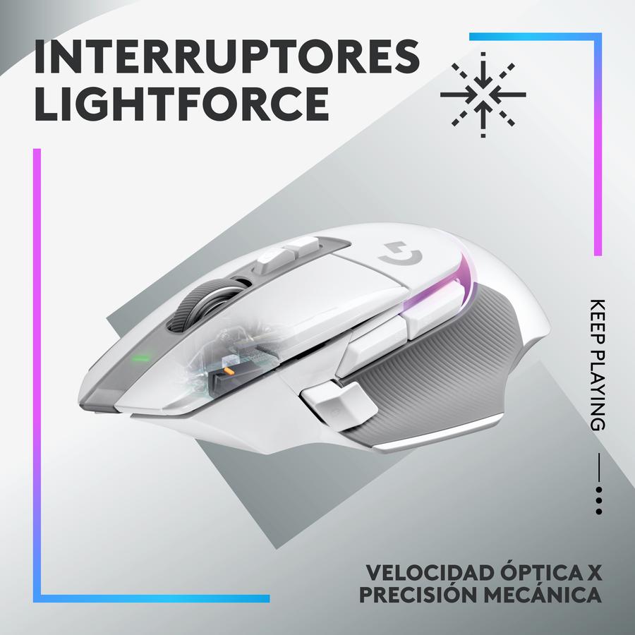 Mouse Gamer Inalámbrico Logitech G502 X BLANCO PLUS LIGHTSPEED RGB Para Juegos