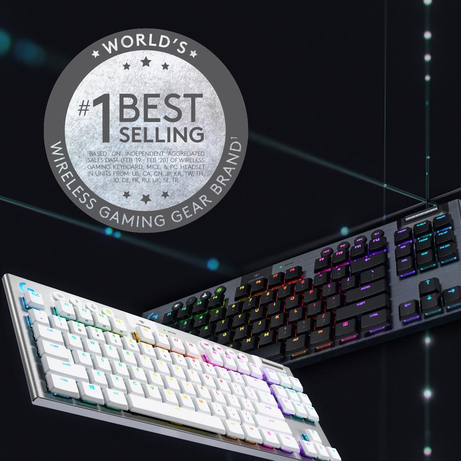 Teclado Mecánico Inalámbrico Logitech Lightspeed TKL (G915) Blanco