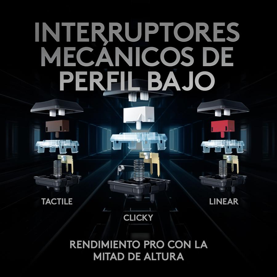 Teclado Mecánico Inalámbrico Logitech Lightspeed TKL (G915) Blanco