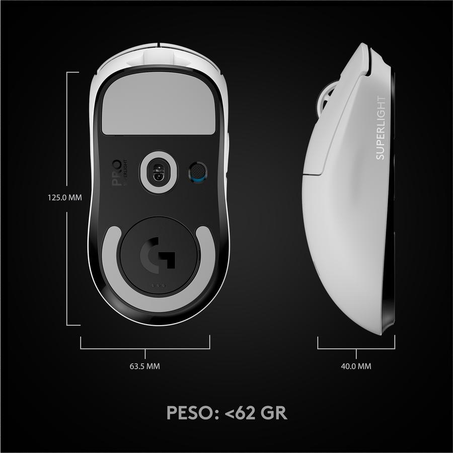 Mouse Gamer Inalámbrico Logitech G PRO X SUPERLIGHT White Para Gaming