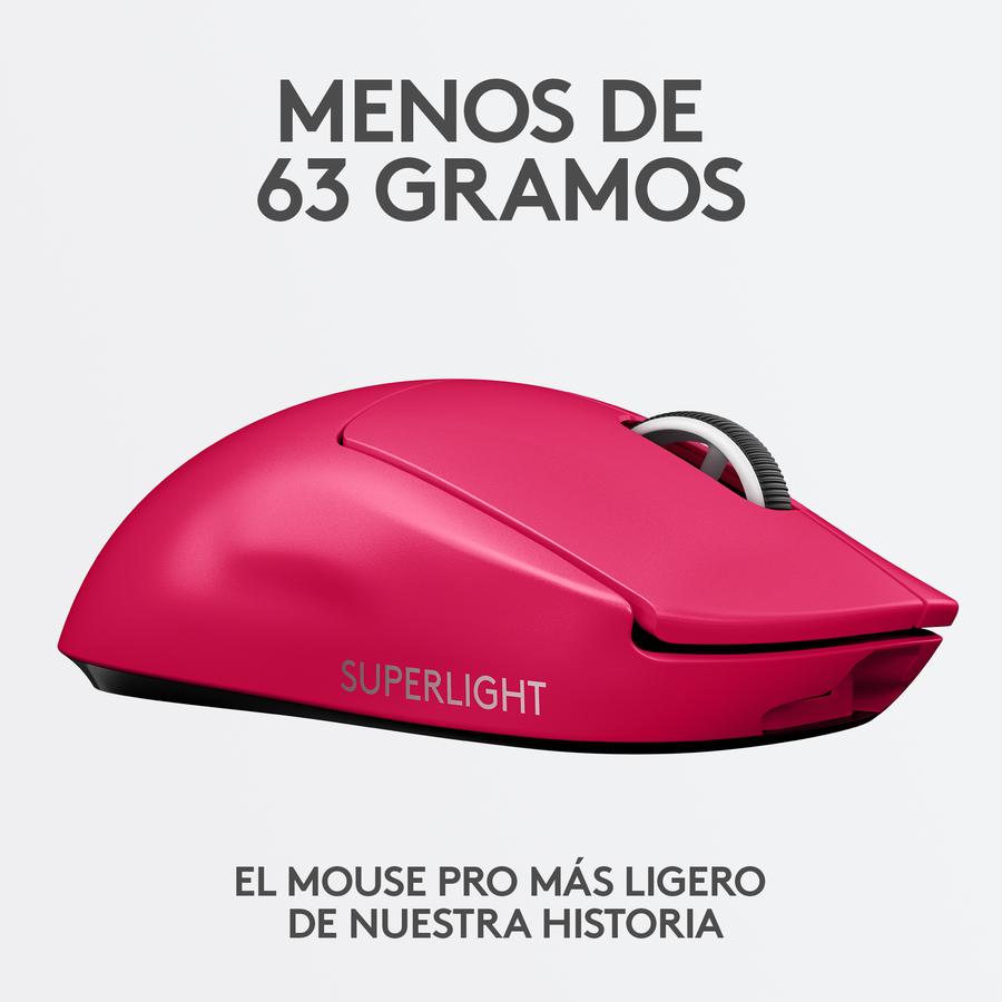 Mouse Inalámbrico Logitech G PRO X SUPERLIGHT Magenta Para Gaming
