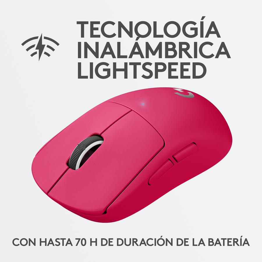 Mouse Inalámbrico Logitech G PRO X SUPERLIGHT Magenta Para Gaming
