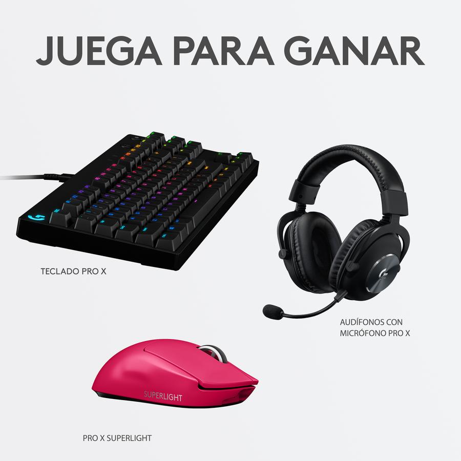 Mouse Inalámbrico Logitech G PRO X SUPERLIGHT Magenta Para Gaming