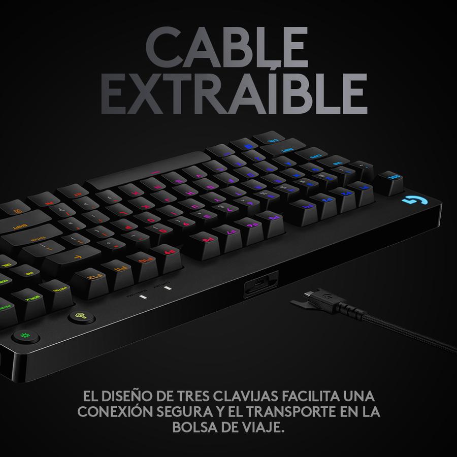 Teclado Gamer Mecánico Logitech G PRO Black Para Gaming