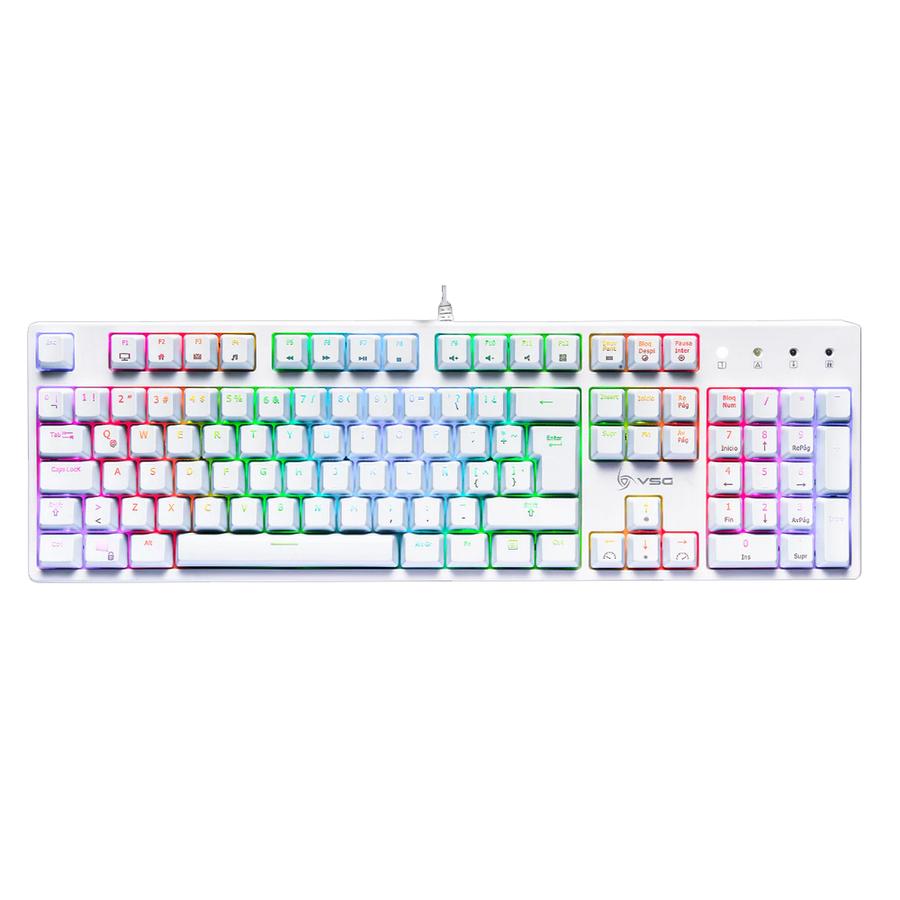 Teclado Usb Mecánico VSG Alnilam (VG-KM983-WHT-BLU) Blanco Sw/Otemu Blue