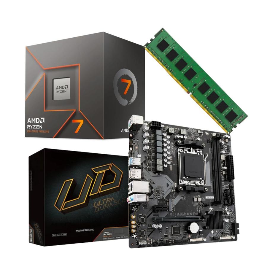 Combo Ecovision AMD Ryzen 7 8700F + Mother + 16GB