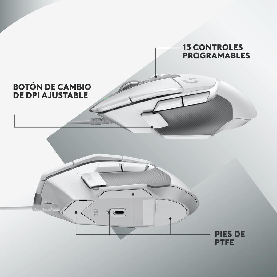 Mouse Gamer Logitech G502X Blanco