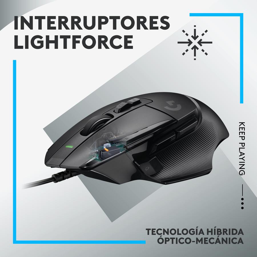 Mouse Gamer Logitech G502 X, Switches Lightforce / Hero 25k Negro