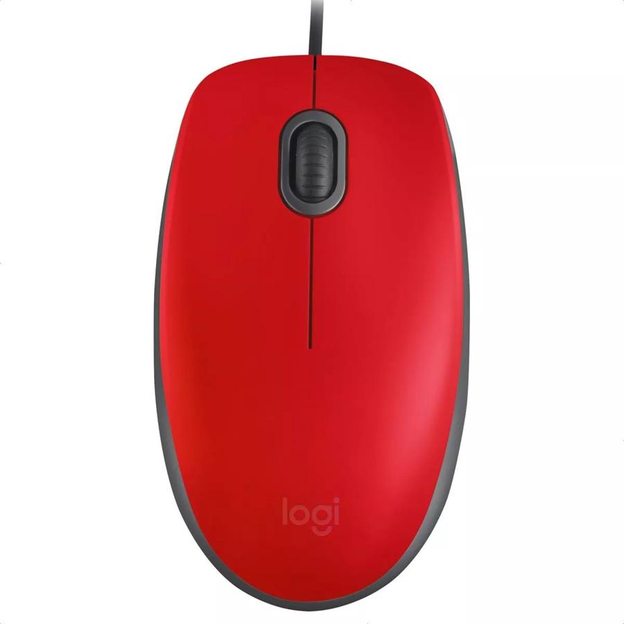 Mouse Logitech M110 Silent Red Usb