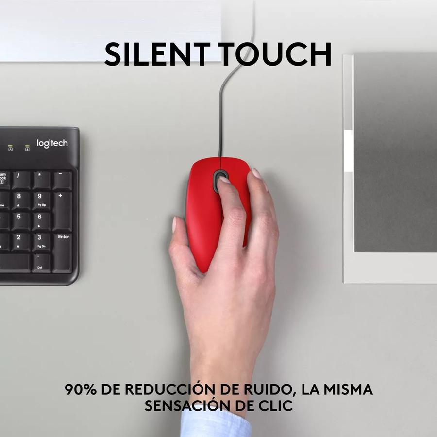 Mouse Logitech M110 Silent Red Usb