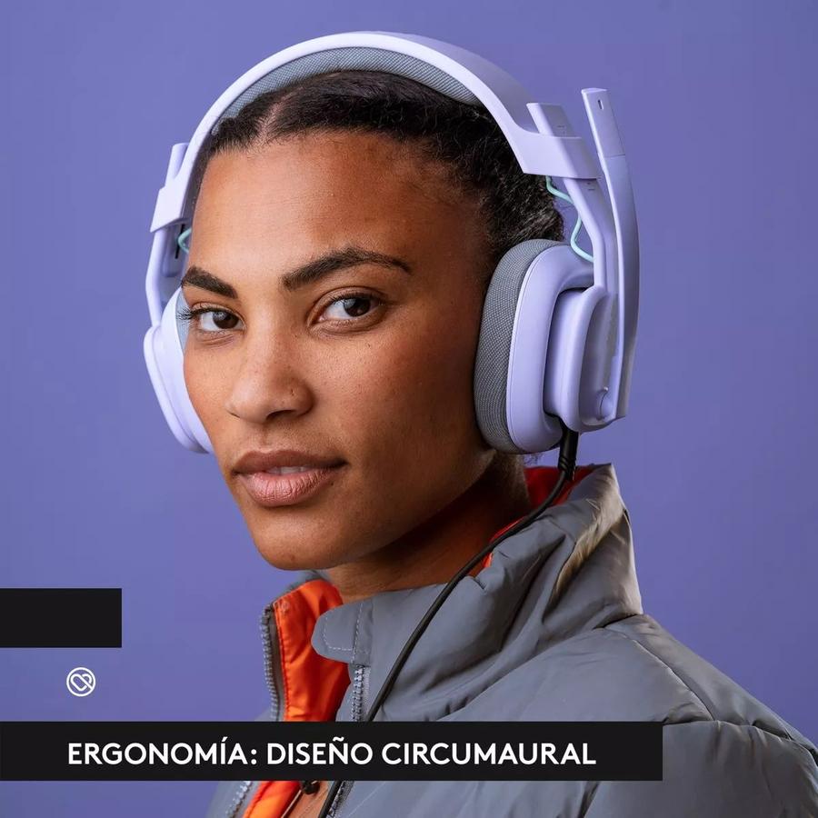 Auricular Gamer Logitech Astro A10 2nd Gen Ps Lila