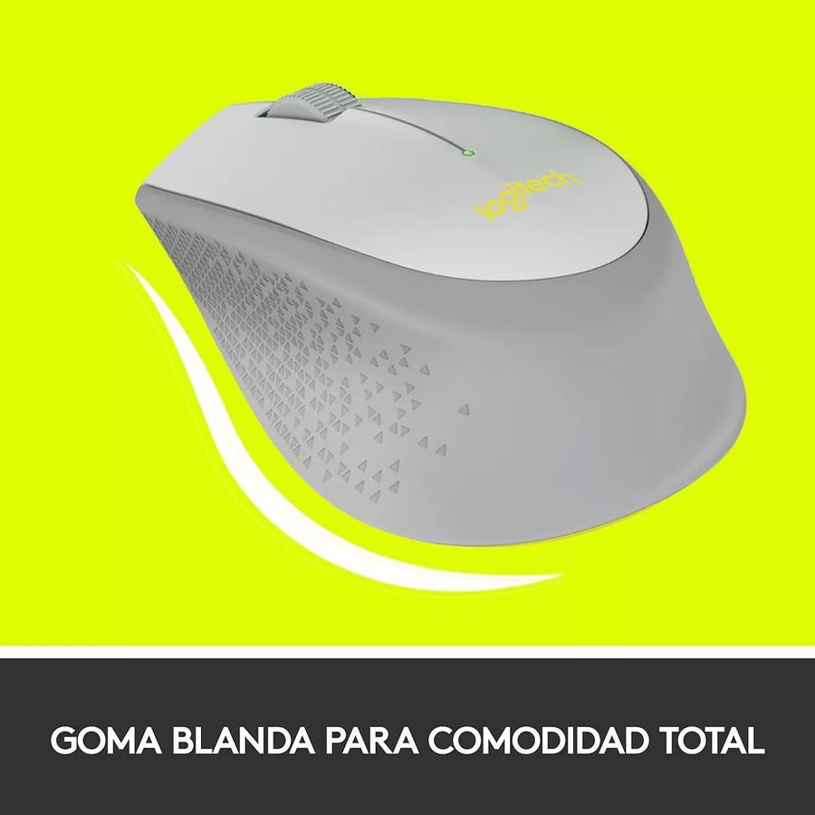 Mouse Inalámbrico Cómodo Diseño Curvo - Logitech M280, Gris